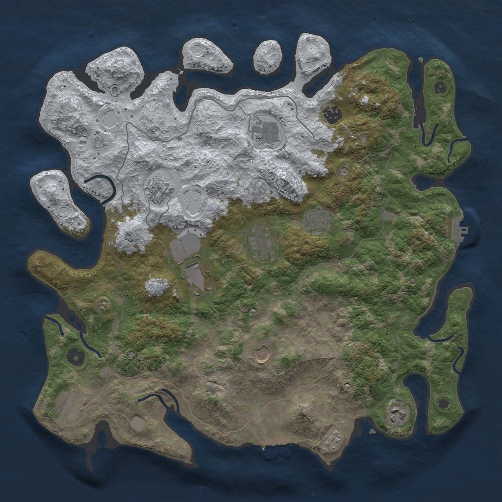 Rust Map: Procedural Map, Size: 4240, Seed: 862011369, 19 Monuments