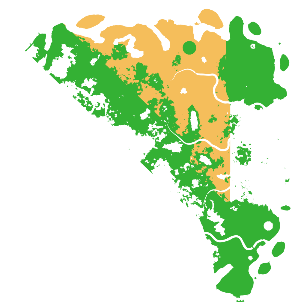 Biome Rust Map: Procedural Map, Size: 6000, Seed: 8888