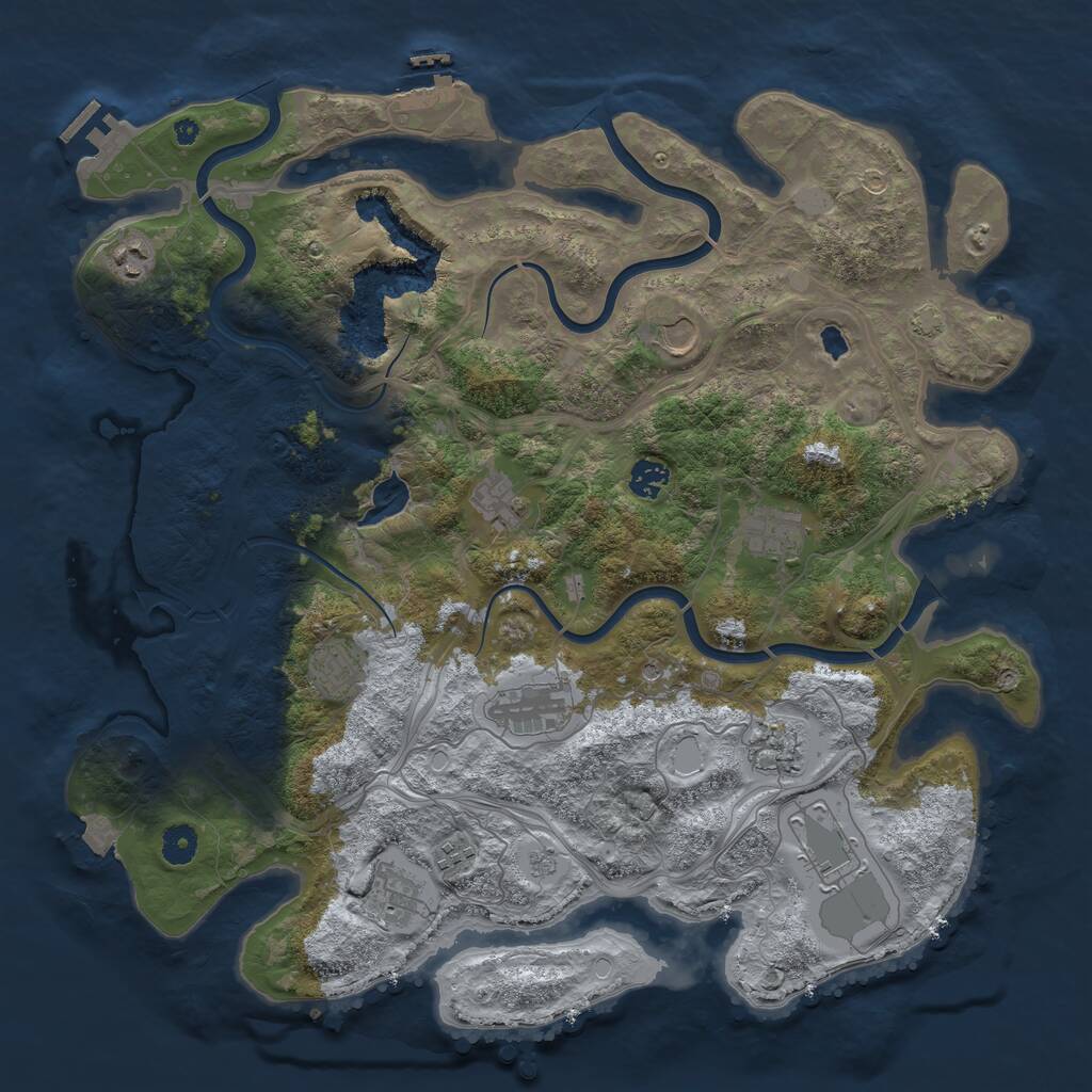 Rust Map: Procedural Map, Size: 4250, Seed: 1489761254, 17 Monuments