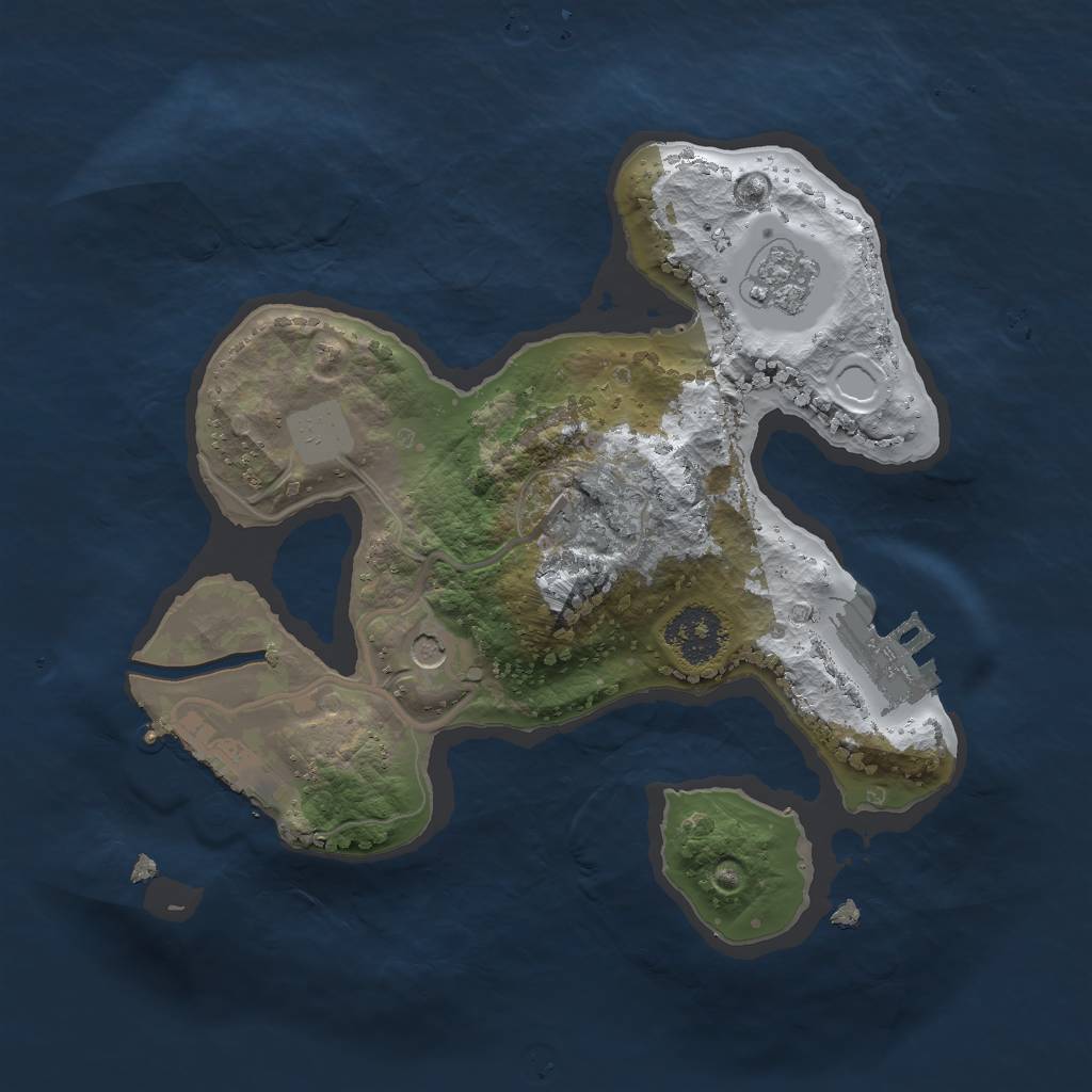 Rust Map: Procedural Map, Size: 2000, Seed: 13461523, 9 Monuments