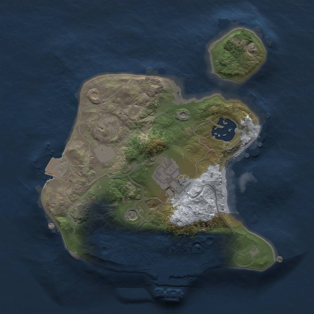 Rust Map: Procedural Map, Size: 2000, Seed: 4027, 6 Monuments