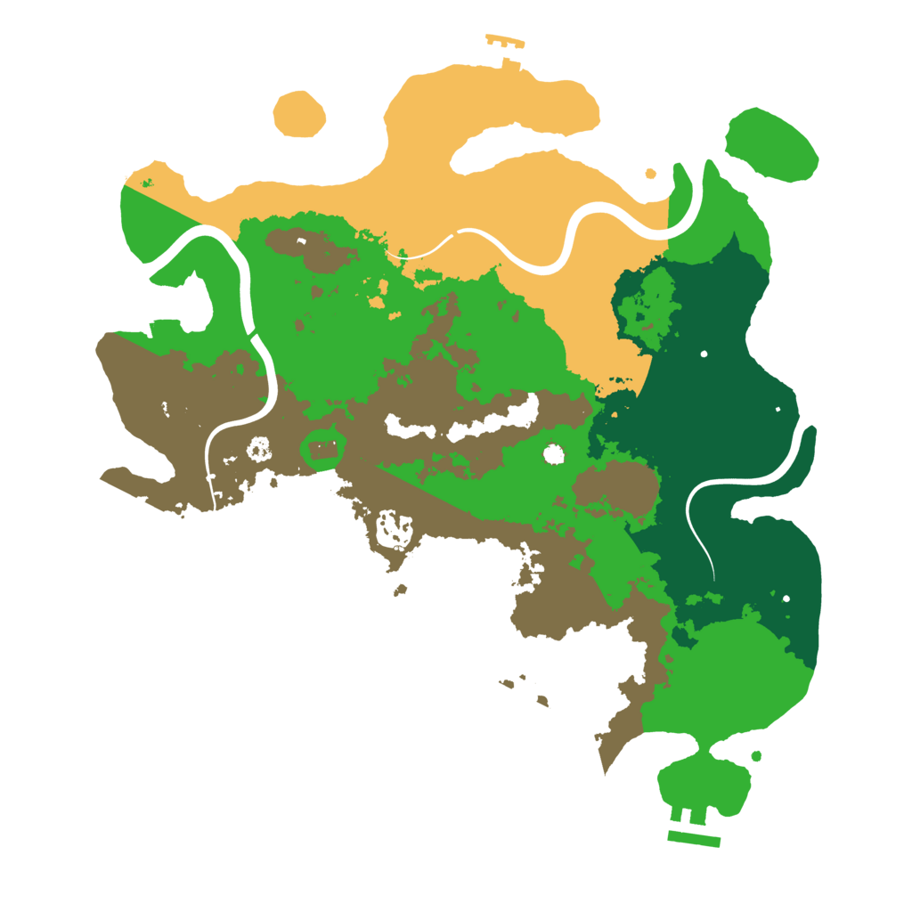 Biome Rust Map: Procedural Map, Size: 3500, Seed: 844527