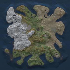 Thumbnail Rust Map: Procedural Map, Size: 3500, Seed: 251196002, 16 Monuments