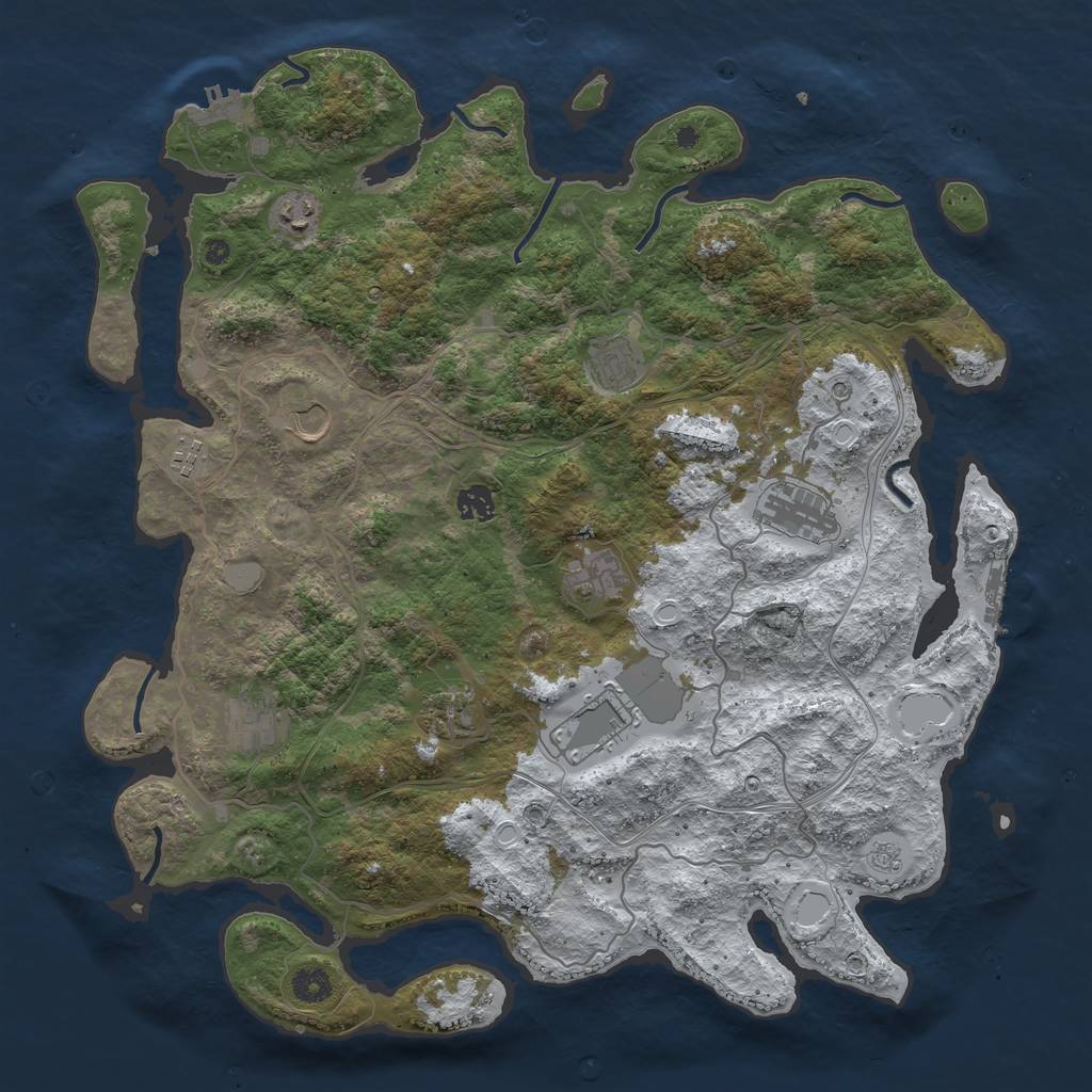 Rust Map: Procedural Map, Size: 4300, Seed: 211, 19 Monuments