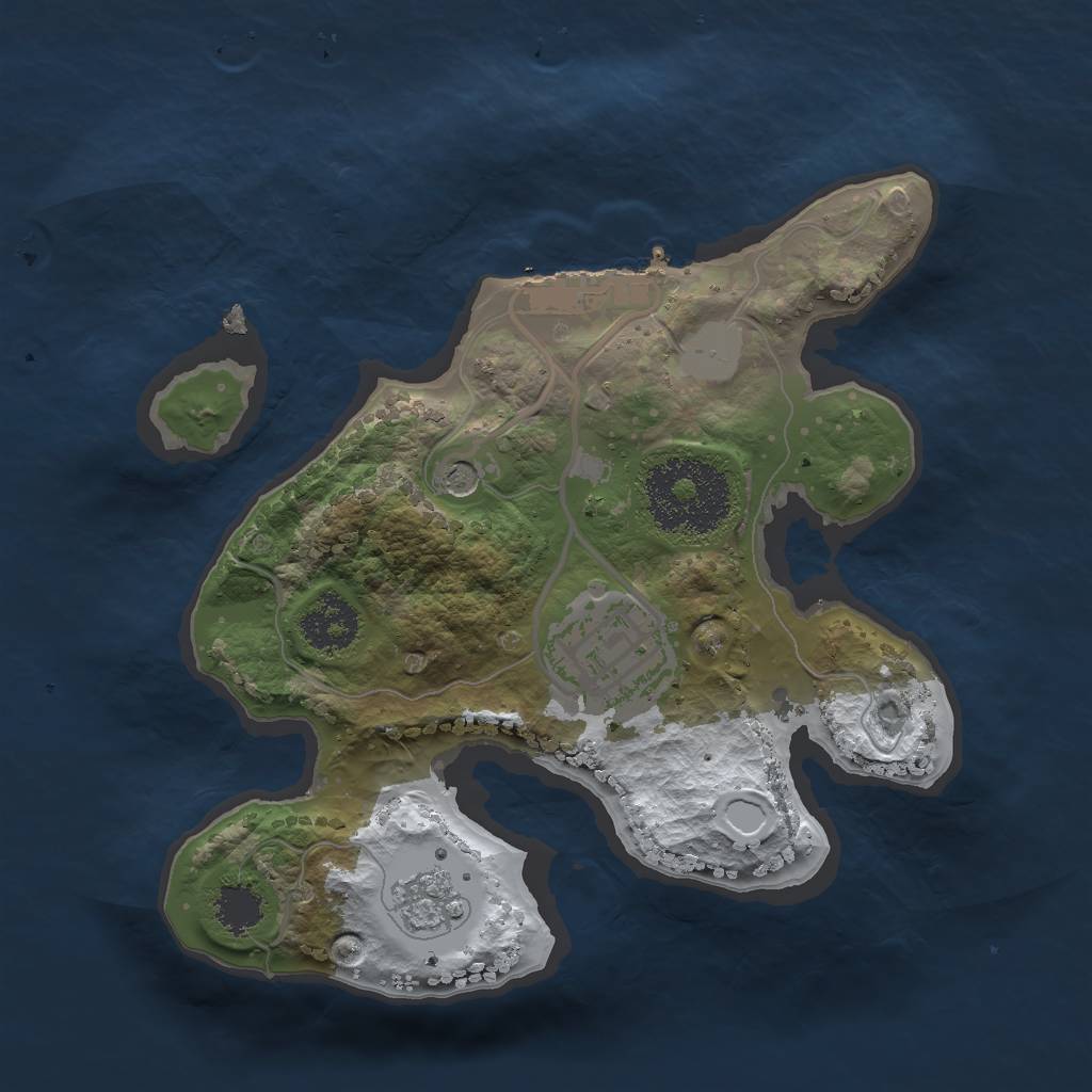 Rust Map: Procedural Map, Size: 2000, Seed: 1531232, 9 Monuments