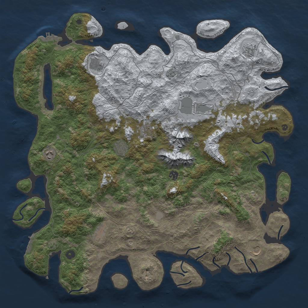 Rust Map: Procedural Map, Size: 5000, Seed: 488569678, 19 Monuments
