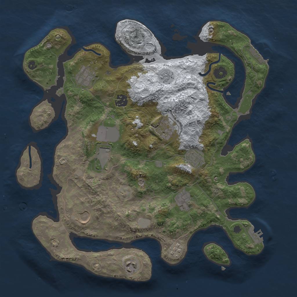 Rust Map: Procedural Map, Size: 3500, Seed: 20220508, 18 Monuments