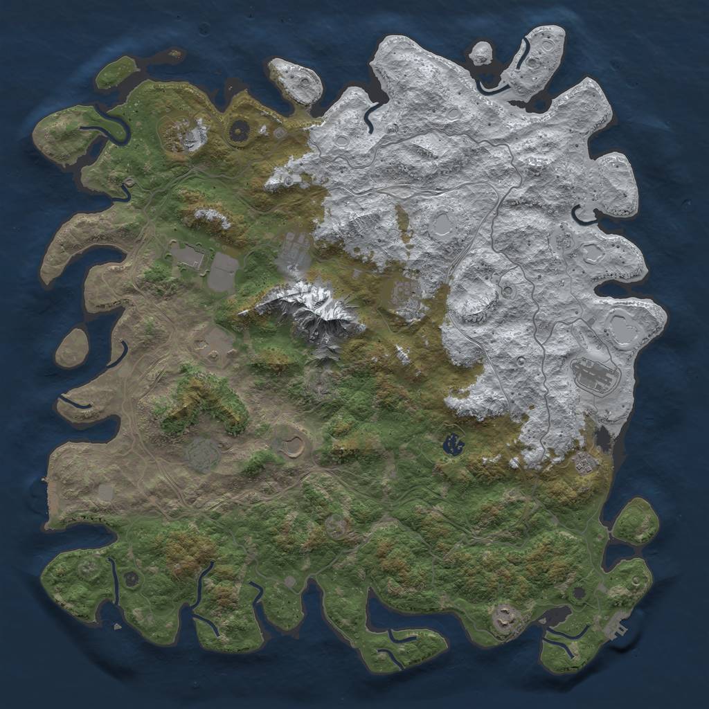 Rust Map: Procedural Map, Size: 5000, Seed: 22020505, 20 Monuments