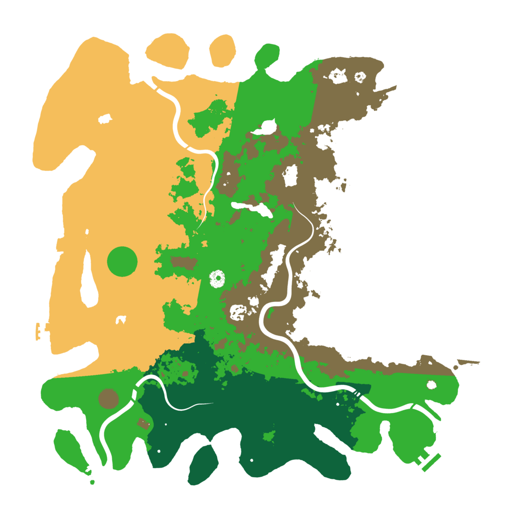 Biome Rust Map: Procedural Map, Size: 4500, Seed: 57365