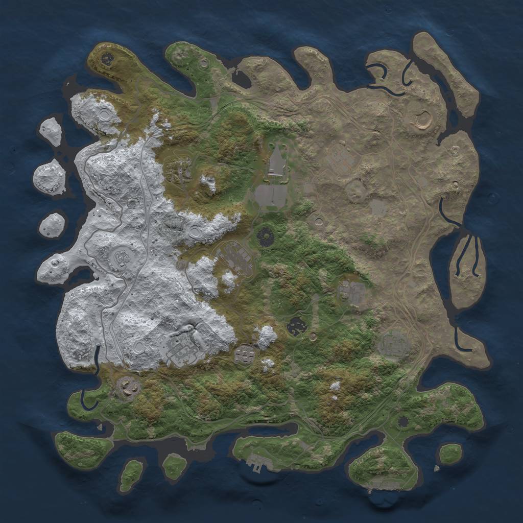 Rust Map: Procedural Map, Size: 4250, Seed: 1755896162, 20 Monuments