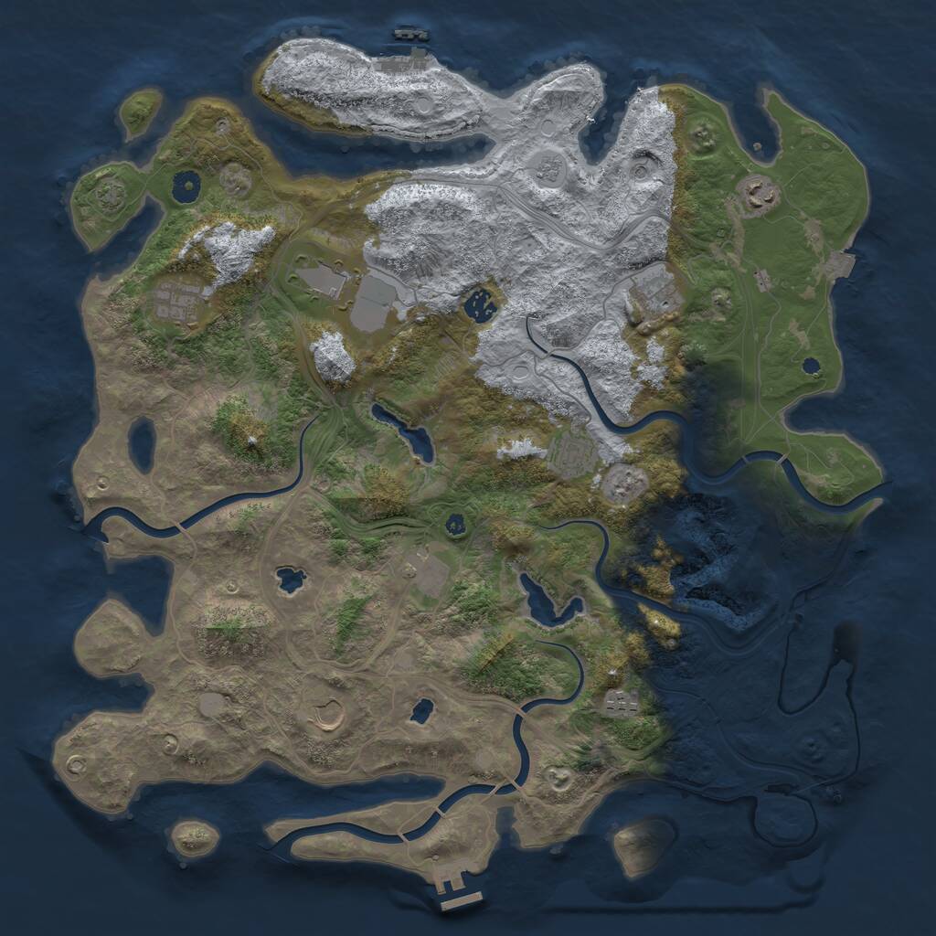 Rust Map: Procedural Map, Size: 4500, Seed: 202205080, 15 Monuments