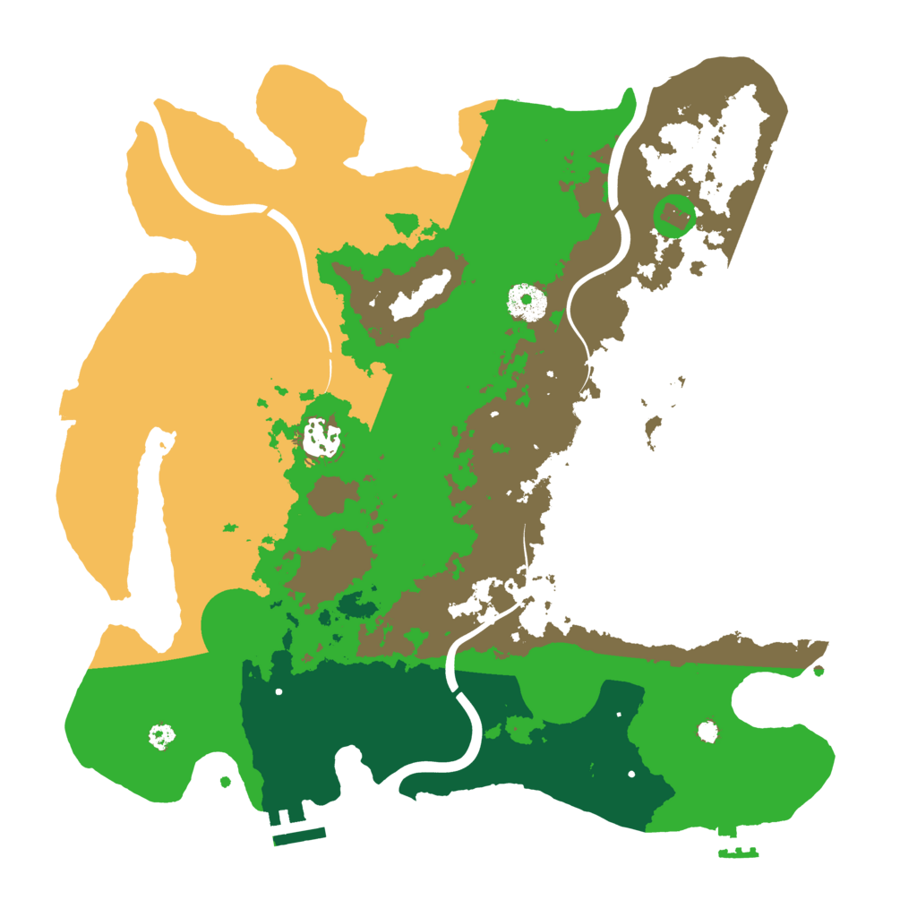 Biome Rust Map: Procedural Map, Size: 3500, Seed: 322966719