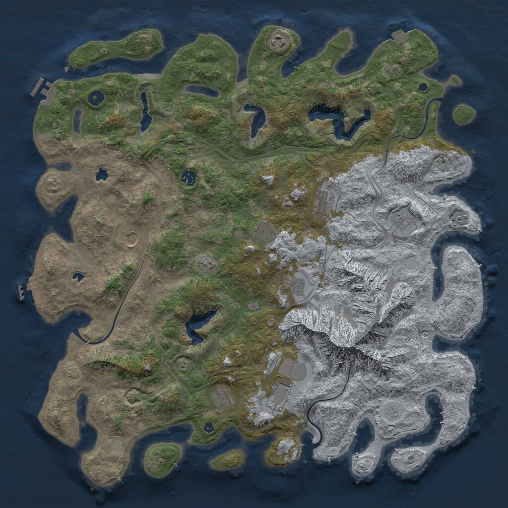 Rust Map: Procedural Map, Size: 5000, Seed: 103859598, 16 Monuments