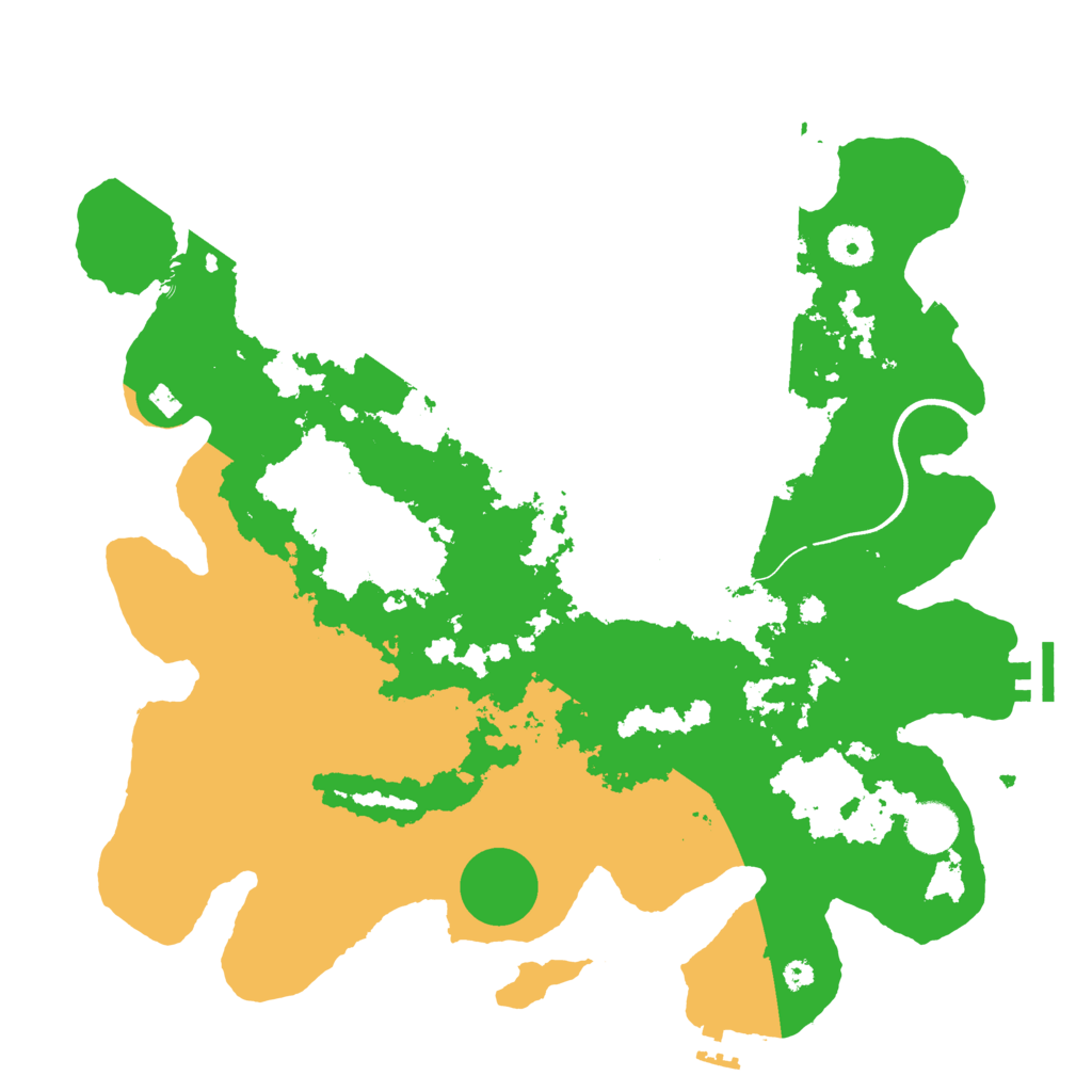 Biome Rust Map: Procedural Map, Size: 3700, Seed: 3681