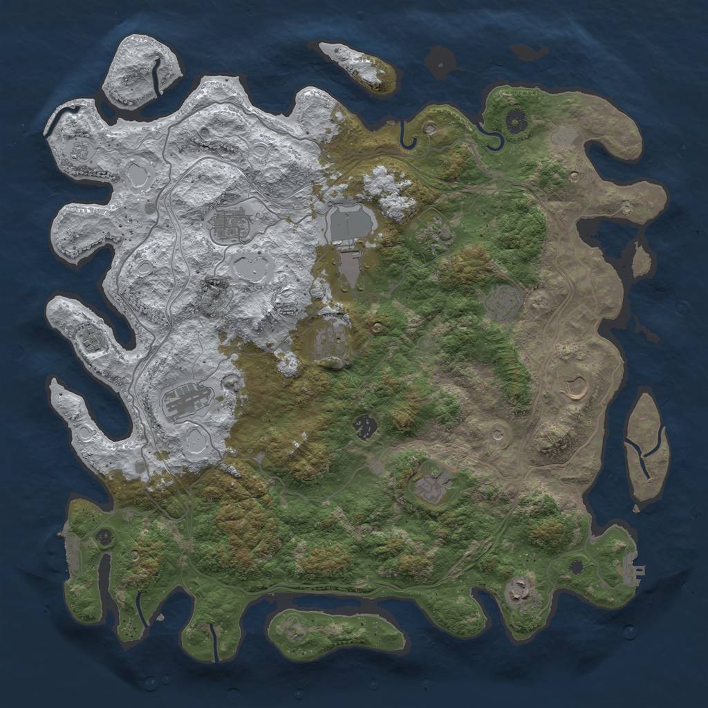 Rust Map: Procedural Map, Size: 4520, Seed: 131386, 20 Monuments