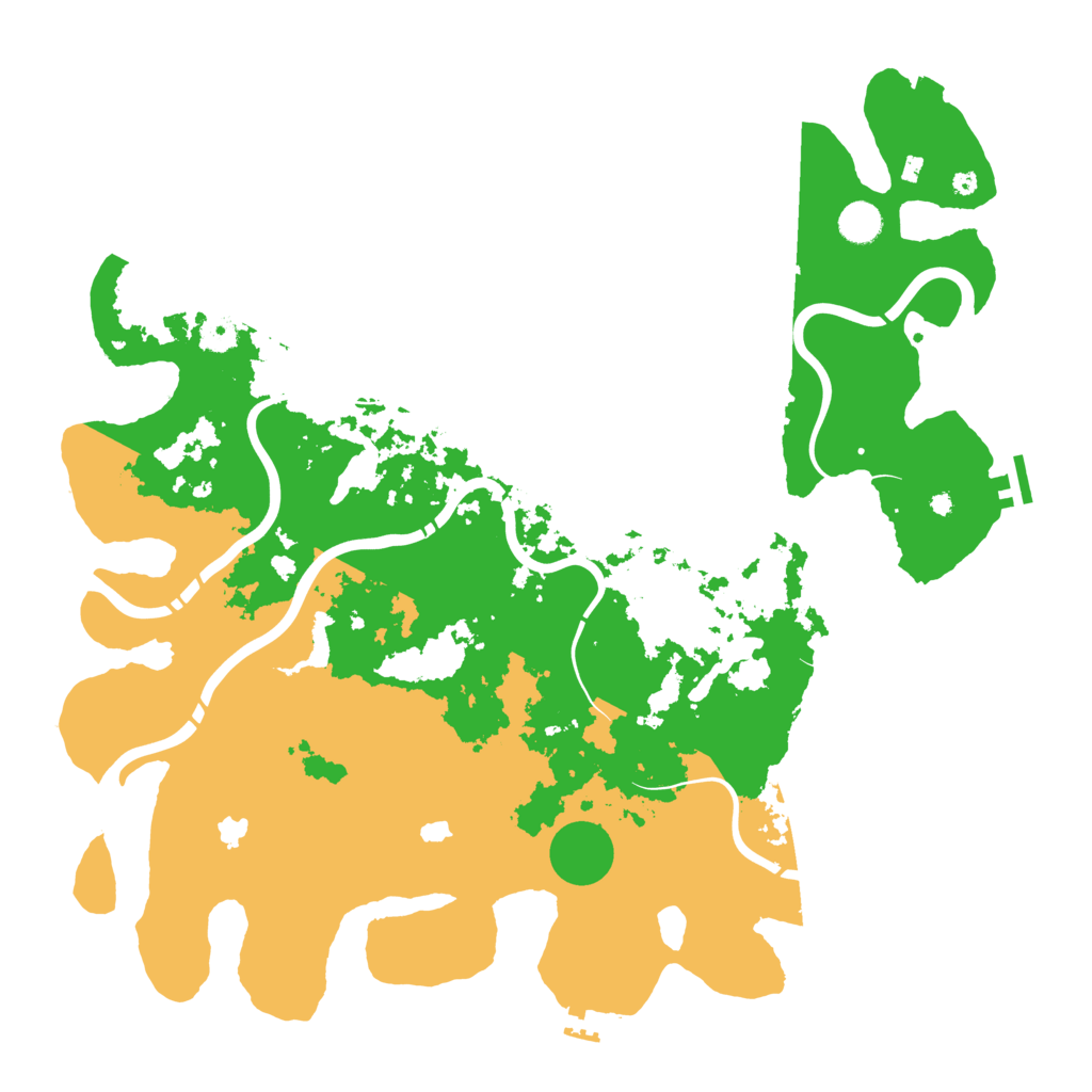 Biome Rust Map: Procedural Map, Size: 4500, Seed: 95801199