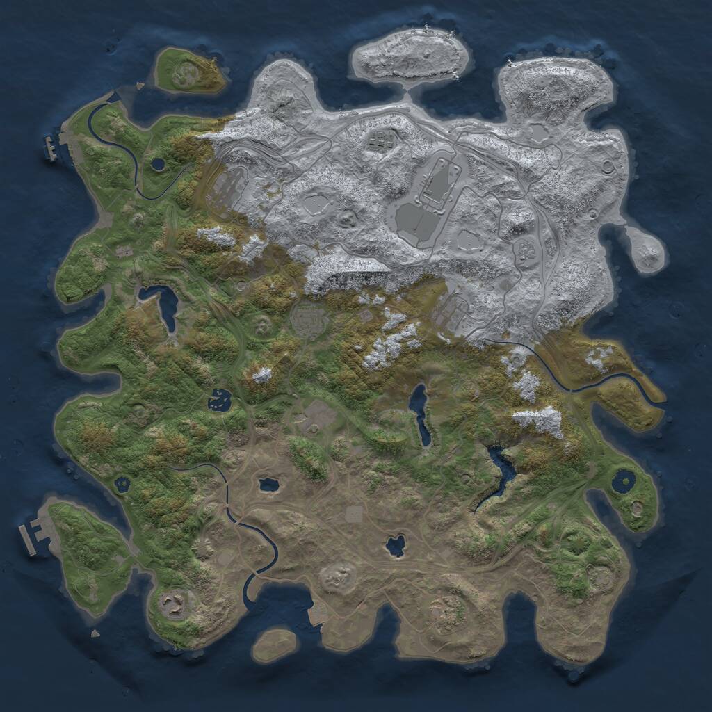 Rust Map: Procedural Map, Size: 4500, Seed: 229876966, 15 Monuments