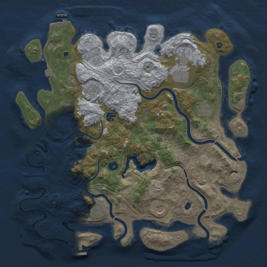 Rust Map: Procedural Map, Size: 4250, Seed: 88246, 12 Monuments