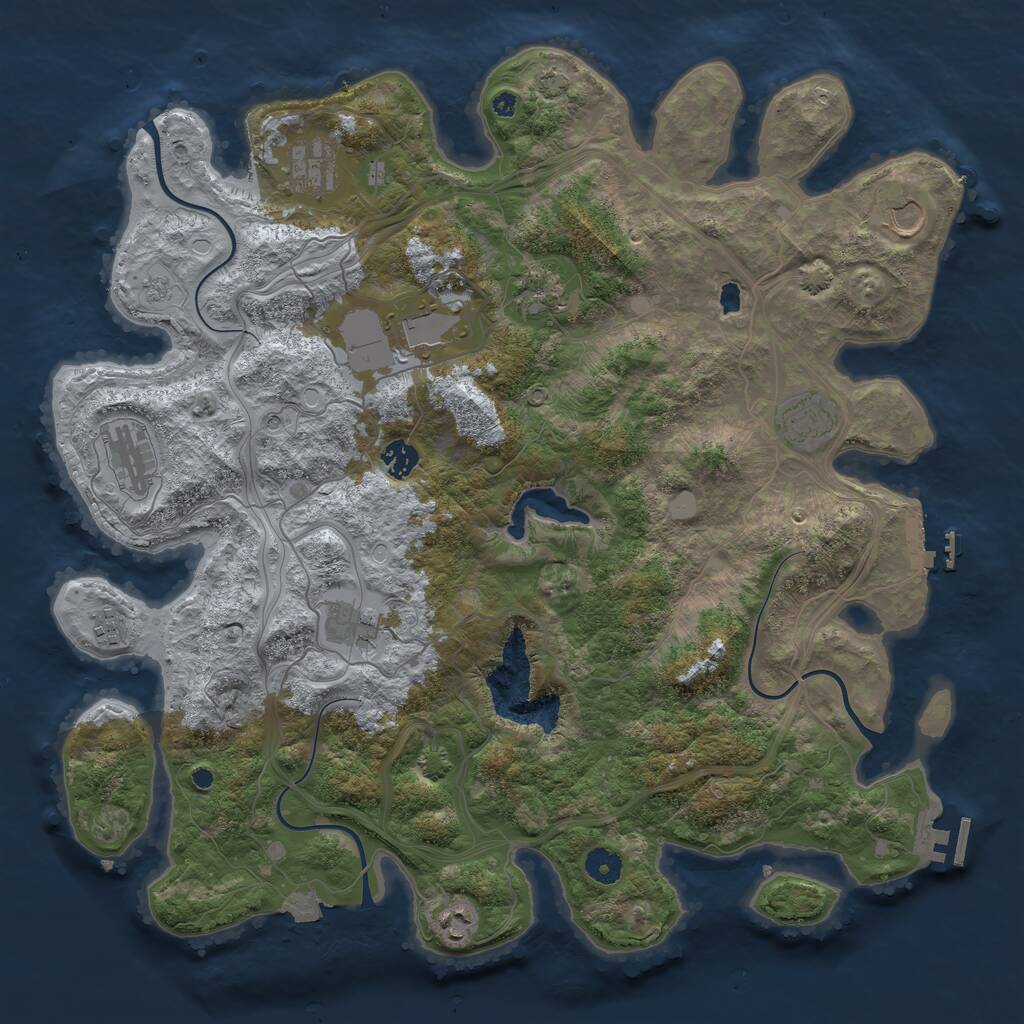 Rust Map: Procedural Map, Size: 4250, Seed: 1508723377, 16 Monuments