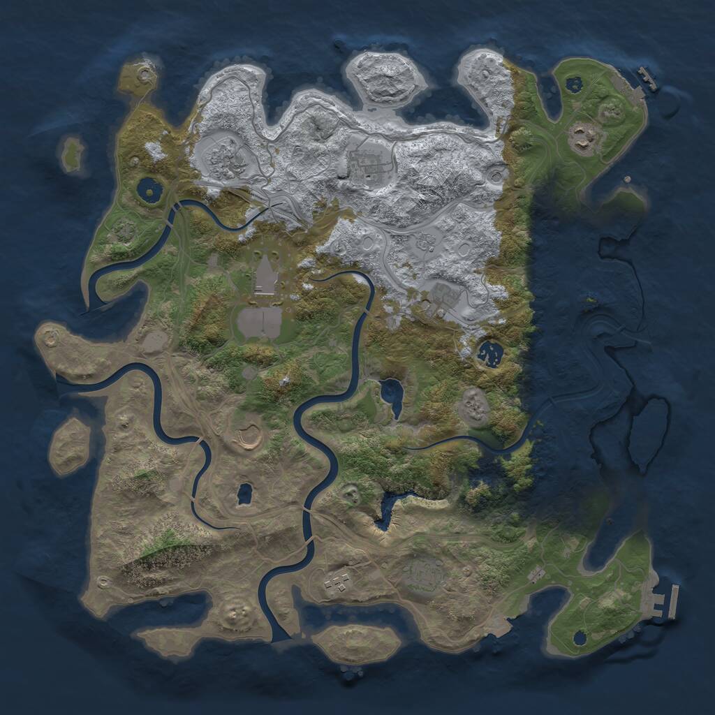 Rust Map: Procedural Map, Size: 4250, Seed: 823546, 15 Monuments