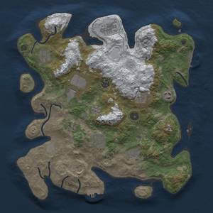 Thumbnail Rust Map: Procedural Map, Size: 3700, Seed: 2060164183, 20 Monuments