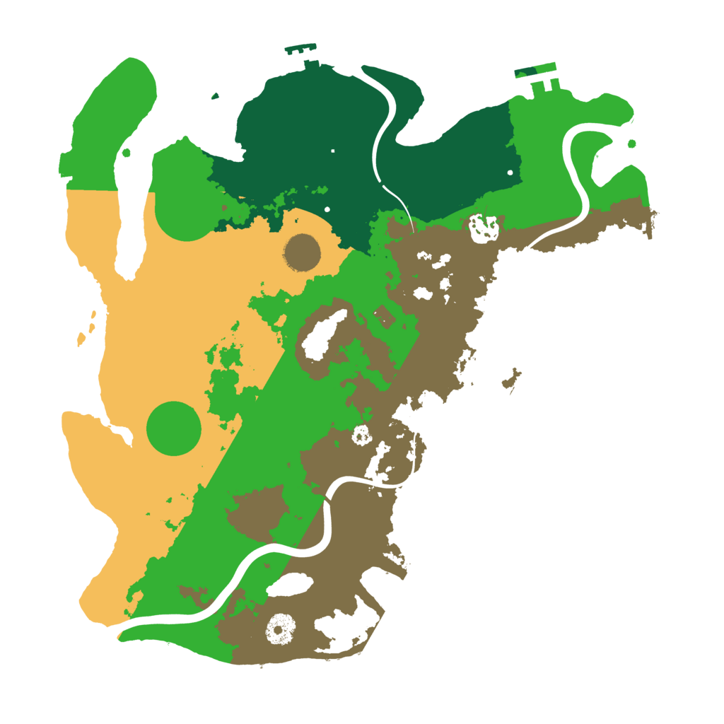 Biome Rust Map: Procedural Map, Size: 3500, Seed: 233676902