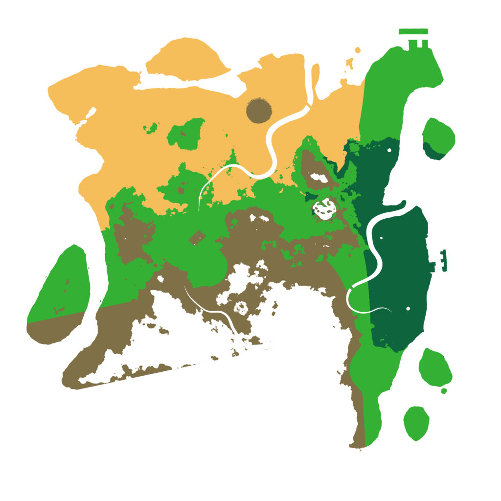 Biome Rust Map: Procedural Map, Size: 3500, Seed: 1048532804
