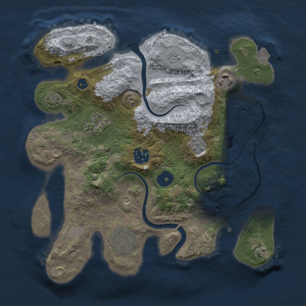 Rust Map: Procedural Map, Size: 2900, Seed: 95801199, 9 Monuments