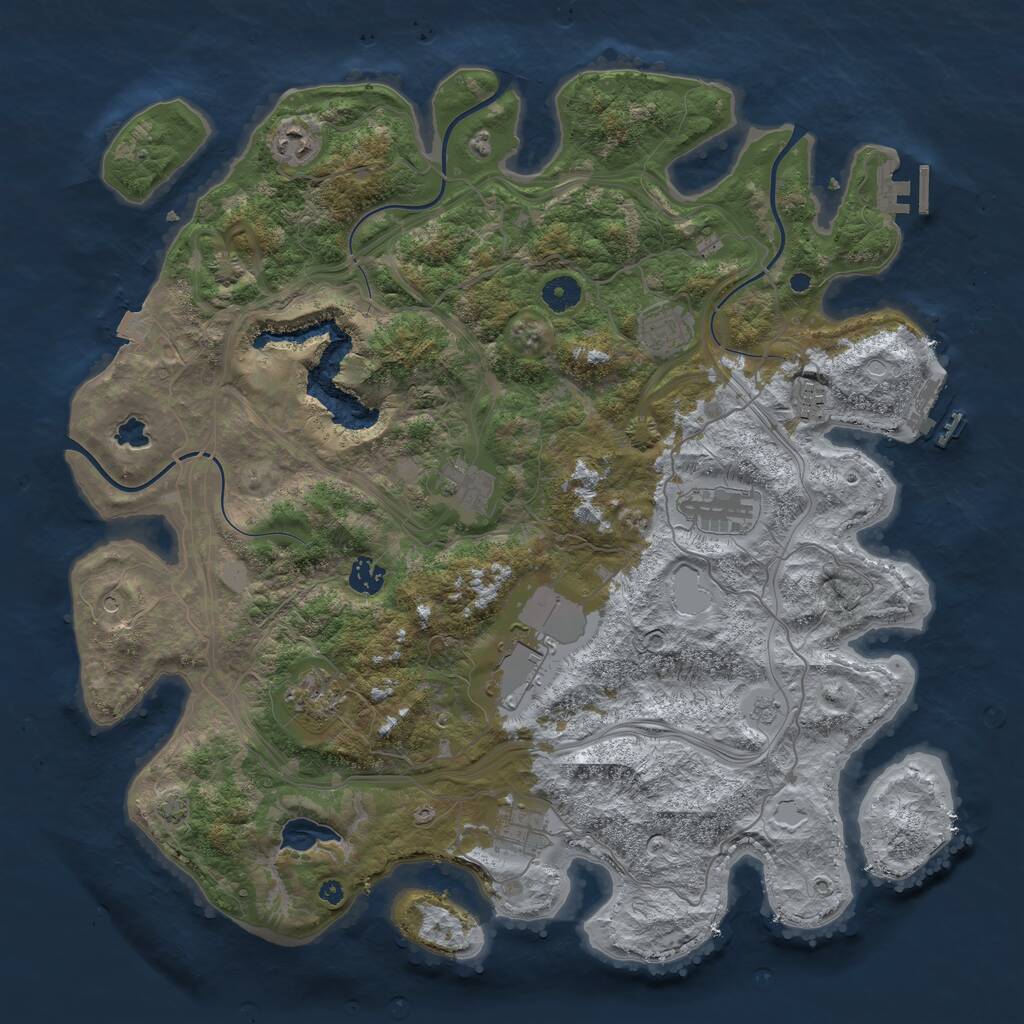 Rust Map: Procedural Map, Size: 4250, Seed: 778051, 15 Monuments