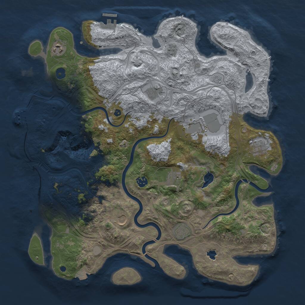 Rust Map: Procedural Map, Size: 4250, Seed: 305618, 15 Monuments
