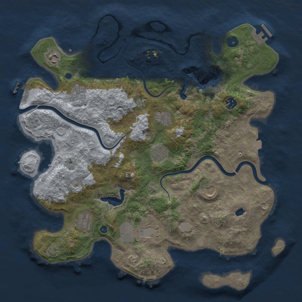Rust Map: Procedural Map, Size: 4000, Seed: 4314186, 15 Monuments