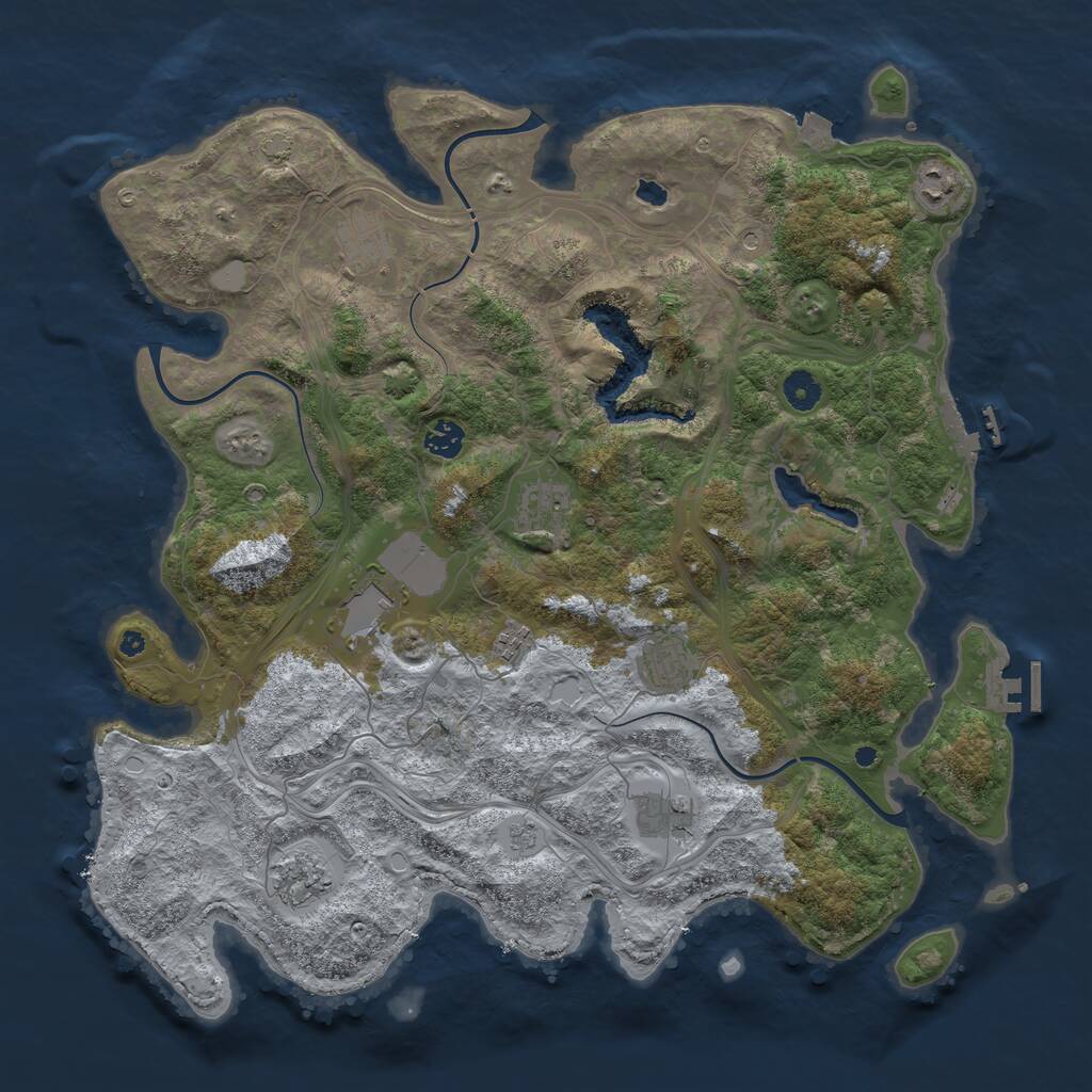 Rust Map: Procedural Map, Size: 4300, Seed: 161, 15 Monuments