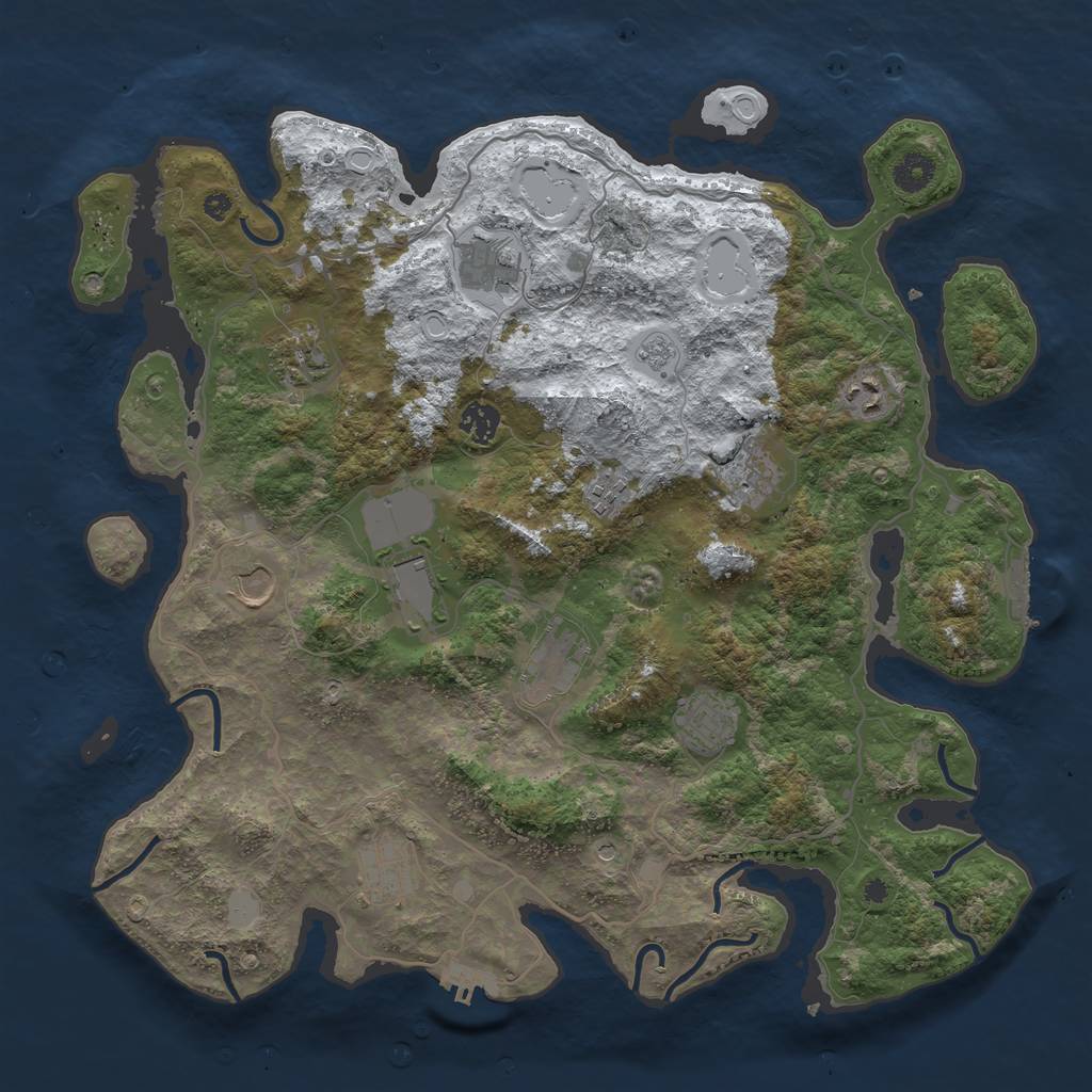 Rust Map: Procedural Map, Size: 4050, Seed: 149479235, 20 Monuments