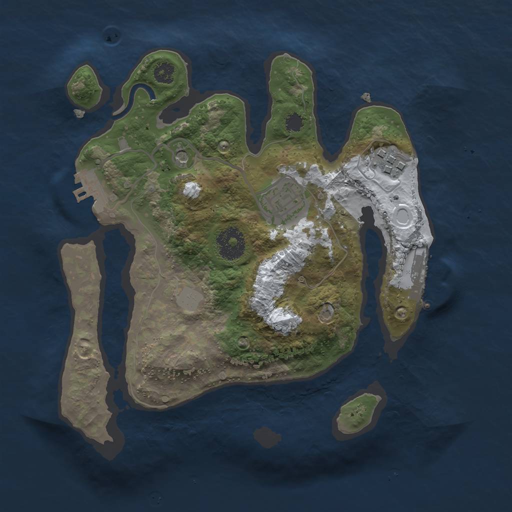 Rust Map: Procedural Map, Size: 2500, Seed: 655267909, 10 Monuments