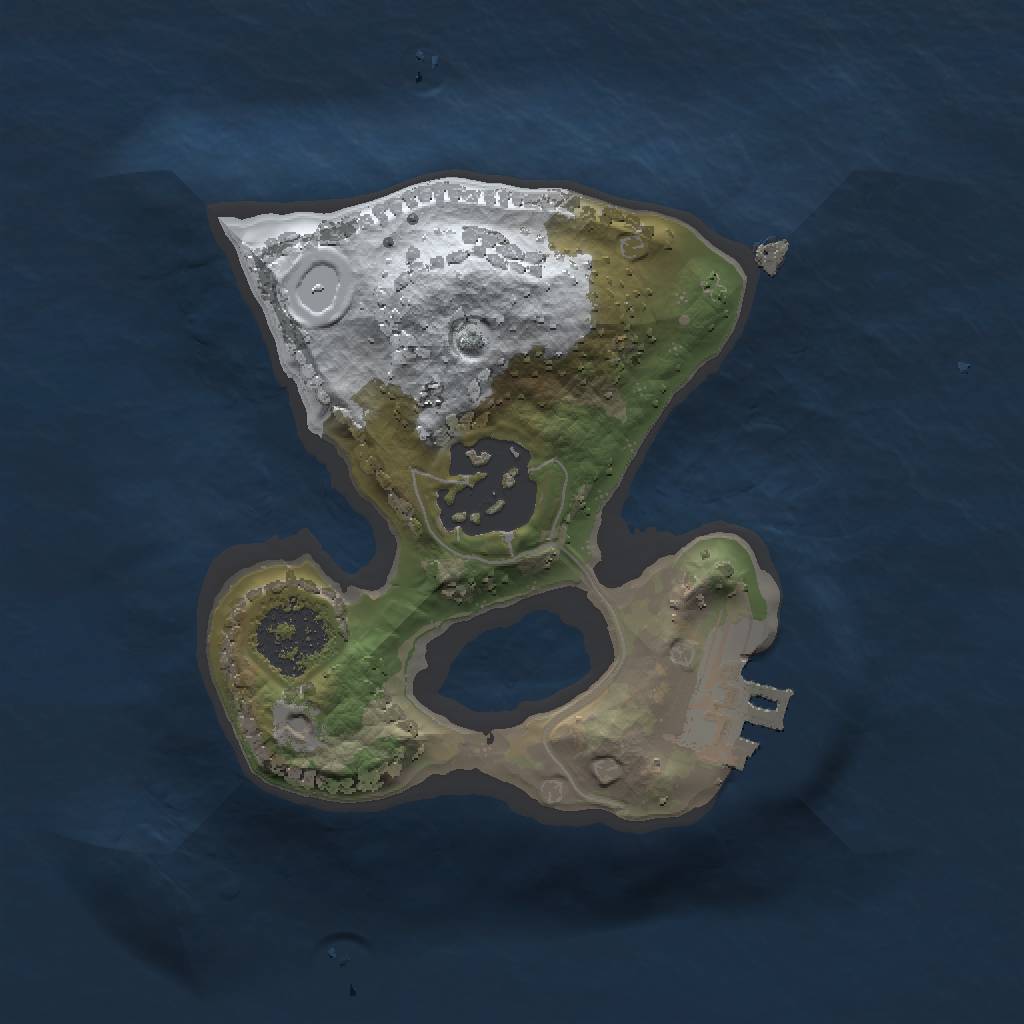 Rust Map: Procedural Map, Size: 1500, Seed: 1065, 6 Monuments