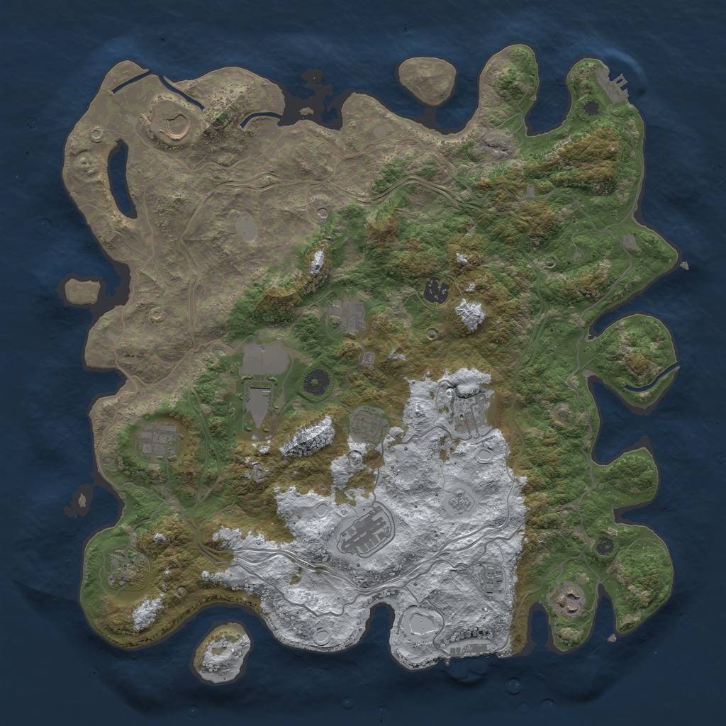 Rust Map: Procedural Map, Size: 4250, Seed: 431125, 20 Monuments