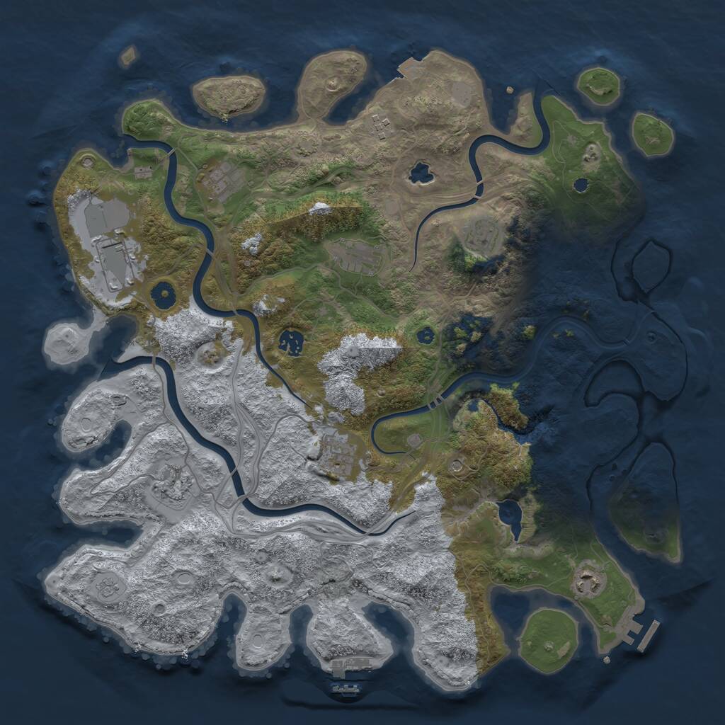 Rust Map: Procedural Map, Size: 4250, Seed: 362143218, 15 Monuments