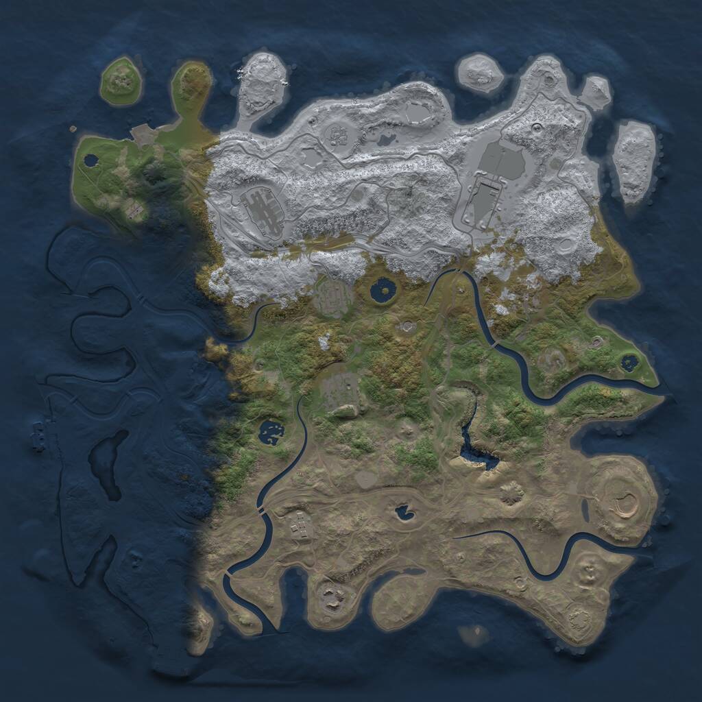 Rust Map: Procedural Map, Size: 4250, Seed: 46696690, 15 Monuments