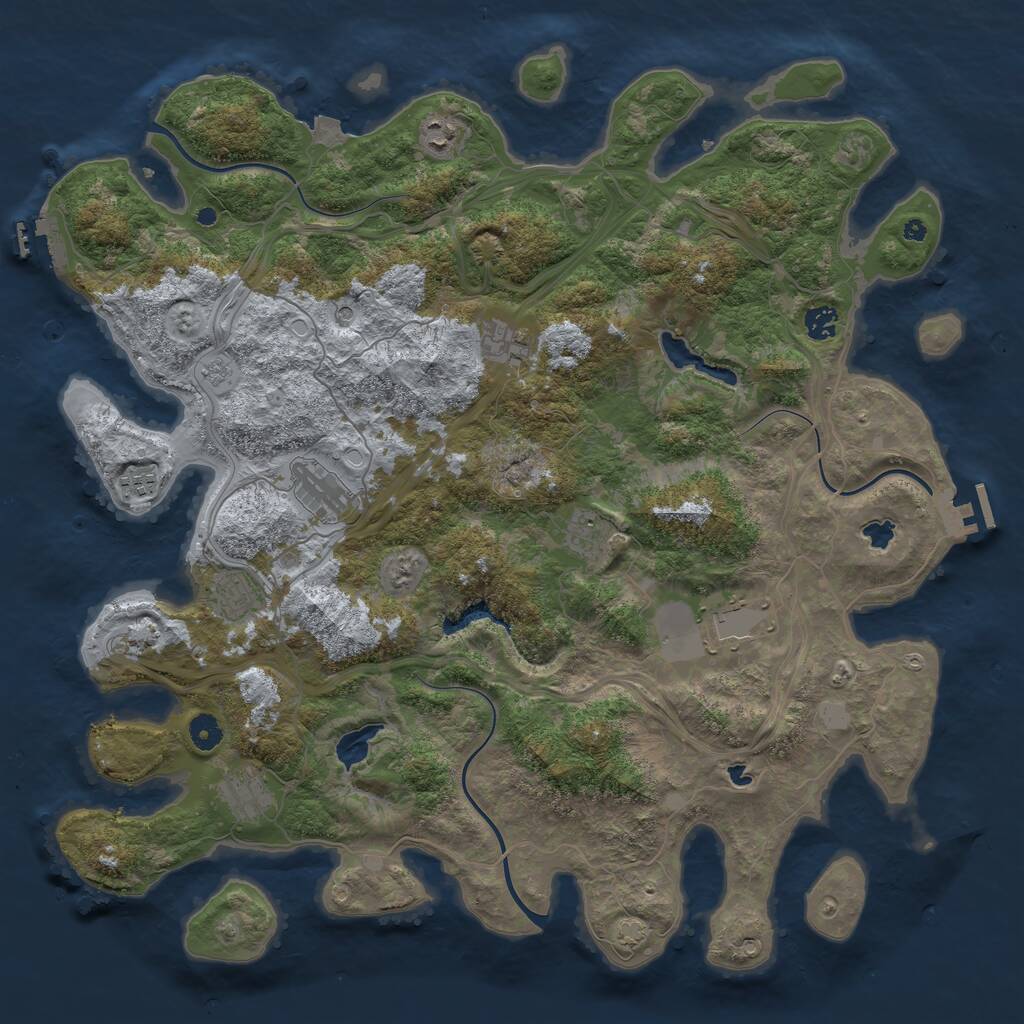 Rust Map: Procedural Map, Size: 4500, Seed: 12934, 15 Monuments