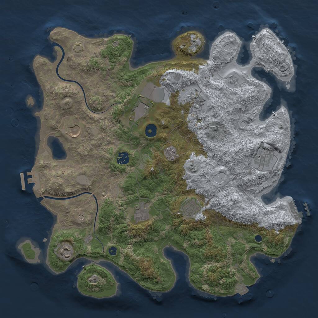 Rust Map: Procedural Map, Size: 3750, Seed: 6544788, 15 Monuments