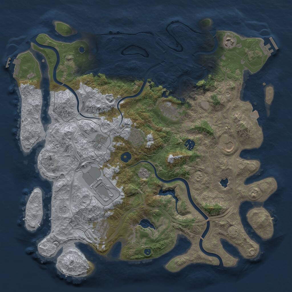 Rust Map: Procedural Map, Size: 4250, Seed: 1347957198, 15 Monuments