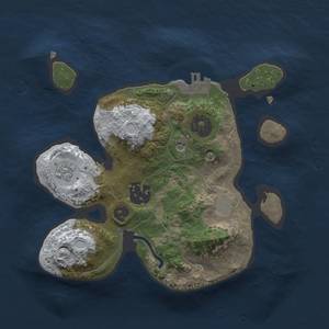 Thumbnail Rust Map: Procedural Map, Size: 2200, Seed: 12345, 9 Monuments