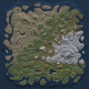 Thumbnail Rust Map: Procedural Map, Size: 6000, Seed: 182273, 17 Monuments