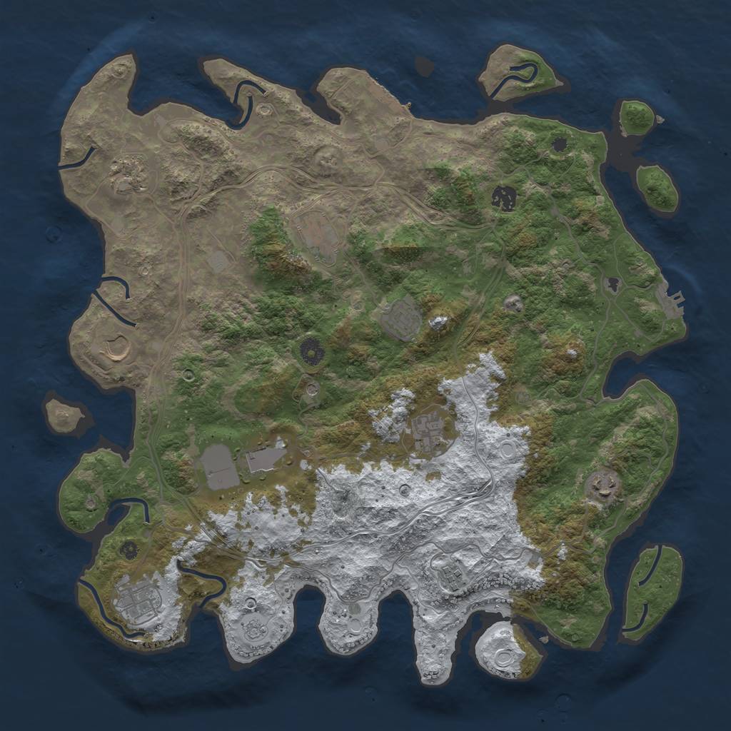 Rust Map: Procedural Map, Size: 4250, Seed: 5820, 19 Monuments