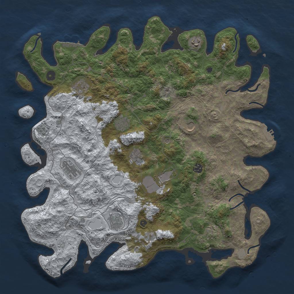 Rust Map: Procedural Map, Size: 4500, Seed: 1598100785, 20 Monuments