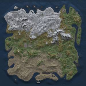 Thumbnail Rust Map: Procedural Map, Size: 5000, Seed: 14170, 17 Monuments