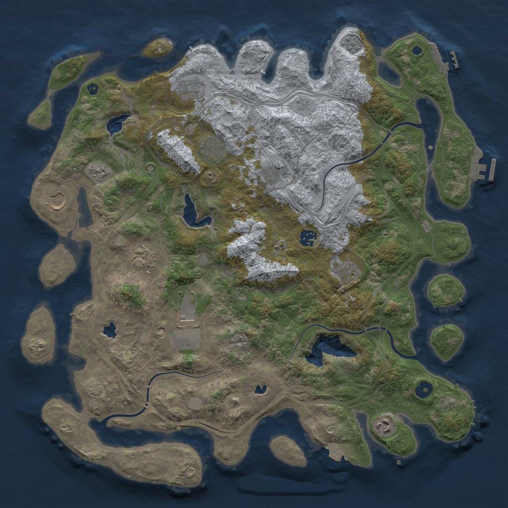 Rust Map: Procedural Map, Size: 4500, Seed: 20220508, 16 Monuments