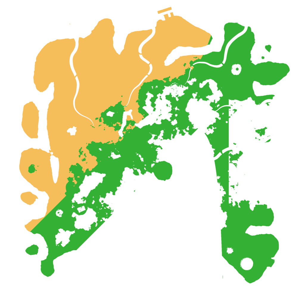 Biome Rust Map: Procedural Map, Size: 4300, Seed: 666