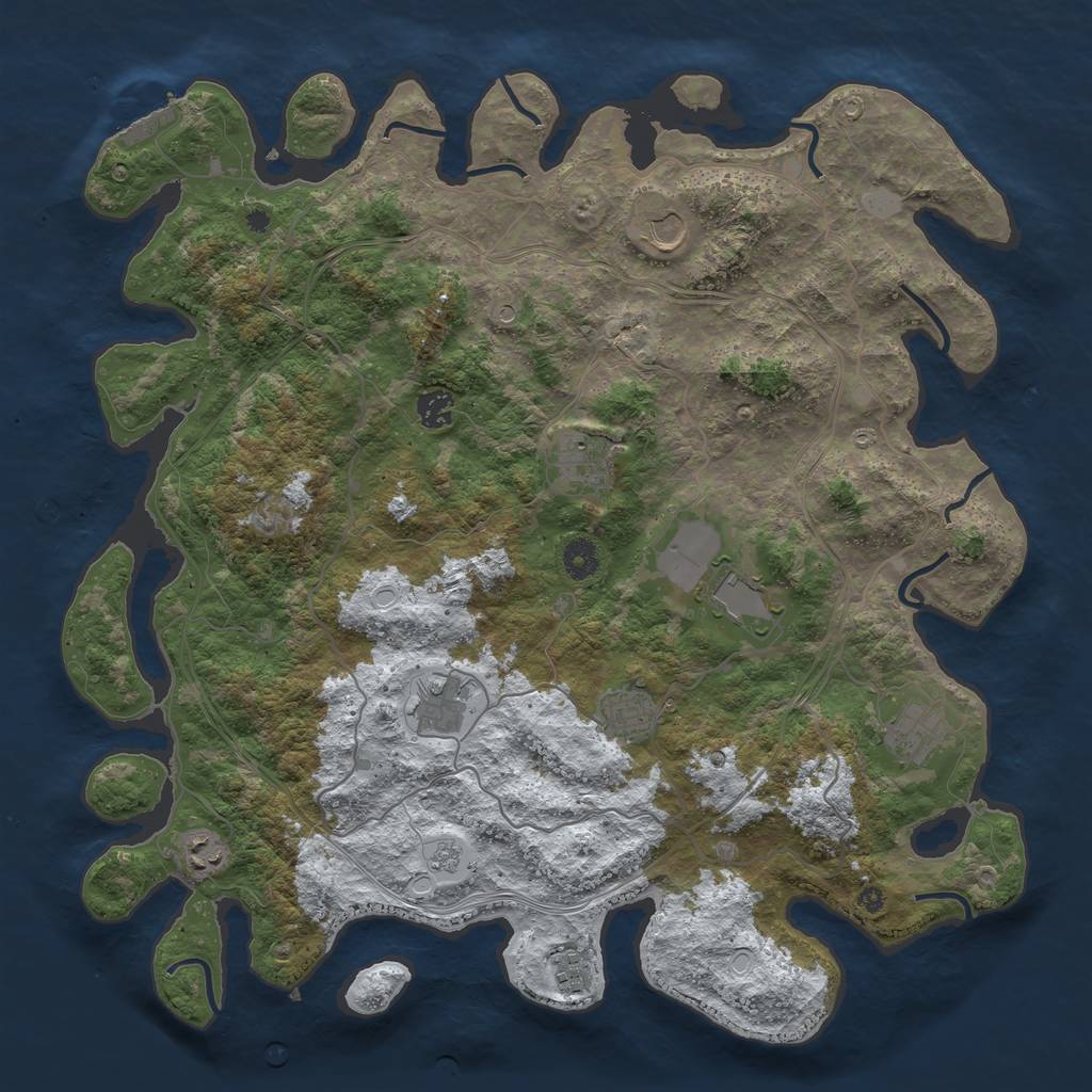 Rust Map: Procedural Map, Size: 4250, Seed: 8675309, 17 Monuments