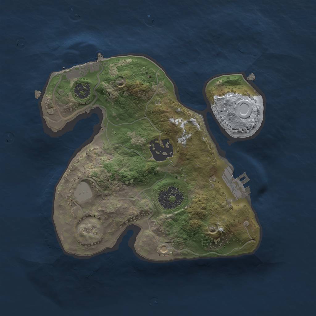 Rust Map: Procedural Map, Size: 2000, Seed: 1427427387, 8 Monuments